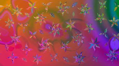 Raster illüstrasyonu. Şatafatlı bahar bahçesi dokusu. Flower eskiz arka planı. Çiçek deseni.