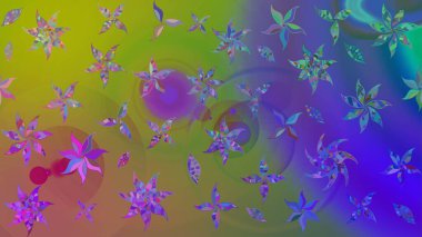 Üst manzara, yumuşak yeşil renk tarzı. Manzaralı çiçek deseni. Çiçek kompozisyonu, el boyası, hassas şablon. Sevgililer günü ve tebrik kartı konsepti için şık bir davet.