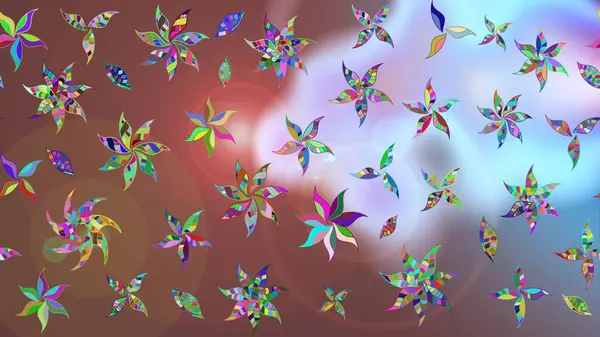 Simple cute pattern in small-scale flowers. Raster illustration. Floral sketch background for textile or book covers, manufacturing, wallpapers, print, gift wrap and scrapbooking.