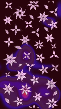 Çiçekli zambakların eskiz geçmişi. Parlak çiçekli kolaj çiçekleri kahverengi. Çiçek tasarımı için inanılmaz kolaj cennet tarzı..