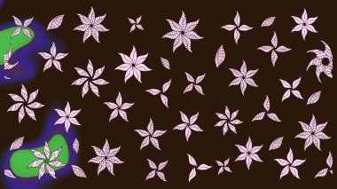 El yapımı çiçek ve bitki koleksiyonu. Raster illüstrasyonu. Raster illüstrasyonu. Eskiz tarzı kahverengi renklerde. Şirin karalamalı çiçek deseni çiz..