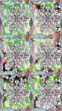 Moda baskıları için zarif bir şablon. Halk tarzı. Rengarenk çiçekleri ve doğal renklerde yaprakları olan harika, pürüzsüz çiçek deseni. Modern çiçek arkaplanı.