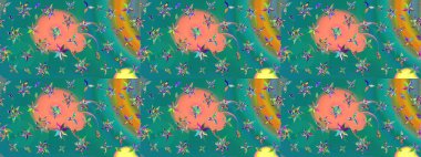 Çiçeğin suluboya çizimlerinin mükemmel deseni. Suluboya çizim kalıbı. Moda baskısı. Eski model. Dekorasyon ve tasarım için güzel desen.