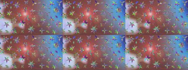 Hediye ambalaj kağıdı, tebrik kartları, posterler ve pankart tasarımı. Kahverengi renkli çiçekler. Raster düz çiçek çizim deseni.