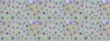 Gri el çizimi desen. Sanat, çiçek tarzına ilham verir ve arka plan bırakır. Raster deseni. Karalama çiçekleri çizim deseni.