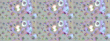 Tekstil, kumaş, kapaklar, duvar kağıtları, baskı, naylon, koleksiyon defteri, örgü, dekupaj için güzel bir eskiz. Küçük gri çiçeklerle oldukça eski bir besin torbası deseni.