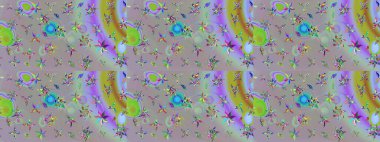 Küçük çiçekteki sevimli çiçek deseni. Gri renkli çiçekler. Raster illüstrasyonu.