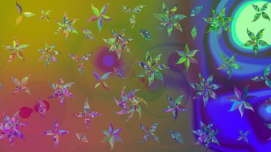 Raster illüstrasyonu. Küçük çiçekteki sevimli çiçek deseni. Tony 'nin kumaş kalıbını çiz. Modaya uygun kumaş deseni.