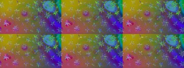 Çiçek buketleriyle klasik bir eskiz şekli. Yeşil renklerde. Raster illüstrasyonu.