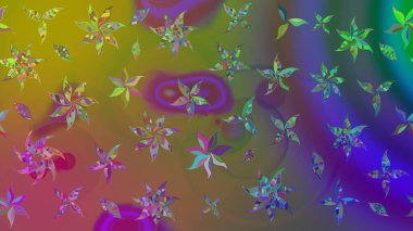 Çiçekler yeşile. Eskiz arkaplan modeli. Raster hisseleri. Suluboya, elle çizilmiş.