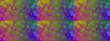 Küçük çiçekte güzel bir çiçek deseni var. Çiçekli çiçek deseni, suluboya. Raster deseni.