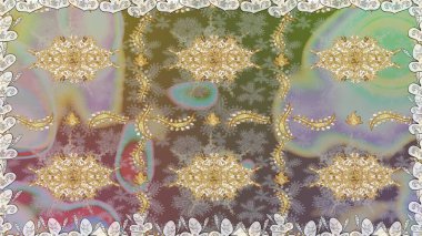 Noel, kar tanesi, yeni yıl 2019. Gri renklerde, altın elementlerle kusursuz klasik desen.