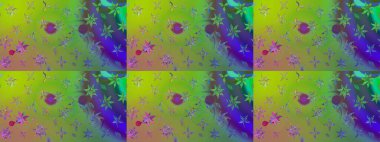 Yeşil renkli çiçekler. Renkli Yaz Temalı eskiz kalıbı. Düz Çiçek Elementleri Tasarımı. Çiçekli retro deseni çiz.