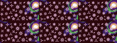 Çiçekli el çizimi çizimi deseni. Modern gelişim kahverengi raster arka plan duvar kâğıdı illüstrasyon klasik çizgili iz sürme desenli çiçekler, çiçekli süsler.