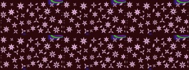 Raster - stok. Kahverengi çiçekli eskiz deseni, suluboya çiçek deseni, sevimli çiçek, duvar kağıdı, kart veya kumaş için fayanslı.