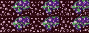 Çiçek deseni. Düz Çiçek Elementleri Tasarımı. Raster güzel kumaş deseni çiziyor. Renkli Bahar Teması çizim şablonu.