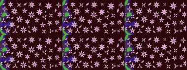 Modern çiçek arkaplanı. Parlak renkli çiçekleri ve kahverengi renkli yaprakları olan harika bir çiçek deseni. Halk tarzı. Moda baskıları için zarif bir şablon.