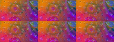 Kahverengi renkli etnik çiçeklerin olduğu zarif bir eskiz modeli. Raster Çiçek İllüstrasyonu güzel tekstil..