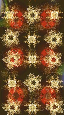 Kışın sembolü. İllüstrasyon kar tanesi. Güzel dekorasyon. Kahverengi ve turuncu renkli suluboya kar taneleri.