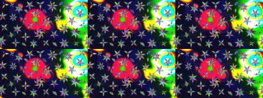 Modaya uygun kumaş deseni. Tony 'nin kumaş kalıbını çiz. Küçük çiçekteki sevimli çiçek deseni. Raster illüstrasyonu.