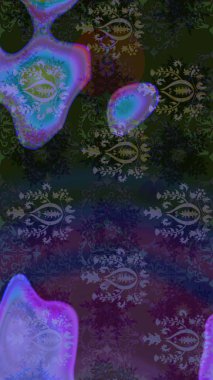 Raster illüstrasyonu. Çizim çiçek deseni duvar kâğıdı olarak kullanılabilir. Gri renkli çiçekler.