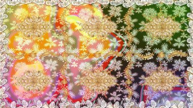 Tarafsız renklerde altın rengi ve altın elementler üzerinde altın pürüzsüz desen. Tarafsız renklerde, altın elementlerle kusursuz klasik desen. Noel, kar tanesi, yeni yıl.