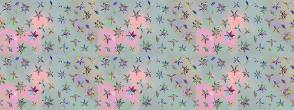 Raster illüstrasyonu. 3D çiçekler, eskiz. Gri renklerde.