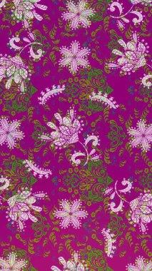 Renkli Bahar Teması eskiz kalıbı. Düz Çiçek Elementleri Tasarımı. Mor, yeşil ve nötr renklerde çiçekler. Çiçek desenli eskiz, yaz çiçekleri..