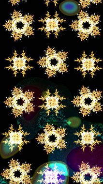 Raster illustration. Christmas festive background. Christmas snowflake of decoration on snow.