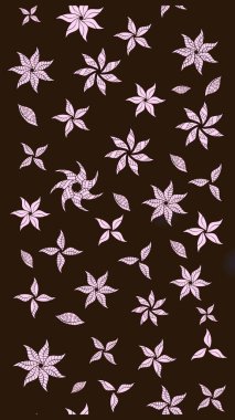 Raster. Düz Çiçek Elementleri Tasarımı. Renkli Bahar Teması çizim şablonu.