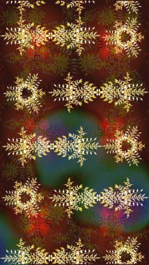 Son moda kar taneleri ve elementler onun kartlarını gösteriyor. Muhteşem tasarım posteri, kapak tasarımı, kahverengi, yeşil ve sarı renkli kart tasarımı. Kar taneleri tasarımı. Retro biçim dokusu, soyut kış elementleri.