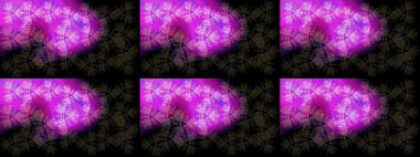 Siyah, mor ve kar taneli mor renkler. Renkli arka planda izole tatlı kar taneleri. Raster illüstrasyonu.