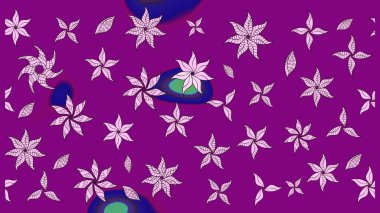 Mor çiçekli bahar çiçekleri. Küçük çiçekte güzel bir desen. Küçük renkli çiçekler. Motley illüstrasyonu. Moda baskıları için zarif bir şablon.