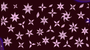 Karalama çiçekleri çizim kalıbı. Kahverengi el çizimi. Sanat, çiçeklere ilham verir ve arka plan bırakır. Raster deseni.