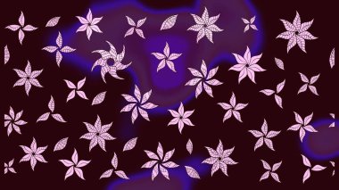 Şirin karalamalı çiçek desenli çizim. Eskiz tarzı kahverengi renklerde. Raster illüstrasyonu. Raster illüstrasyonu. El yapımı çiçek ve bitki koleksiyonu.