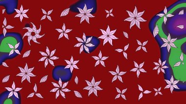 Güzel kumaş deseni. Bahar çiçekleriyle güzel bir çiçek deseni çizmişsin. Raster illüstrasyonu.