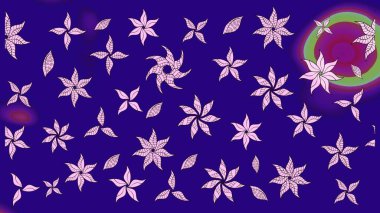 El çizimi, soyut ve süslü elementler. Klasik çiçekler. Suluboya resim taklit Raster çizimi. Mavi renkler. Yaz çiçekleri teması.