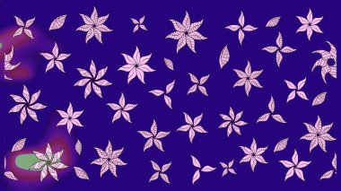 Küçük çiçekteki sevimli çiçek deseni. Mavi renklerde. Soyut çiçek çizim kalıbı arka planı. Raster illüstrasyonu. Raster deseni.