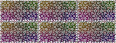 Raster deseni. Raster illüstrasyonu. Gri renkte yaz çiçekleri. Küçük çiçekte sevimli çiçek deseni var..