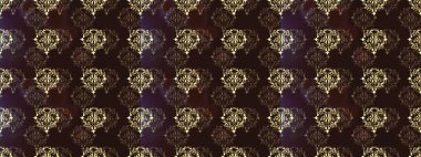Kusursuz altın desen. Raster altın çiçek süsü brokar kumaş ve cam desenli. Çiçek desenli altın metal. Kahverengi, mor ve bej rengi altın elementlerle.