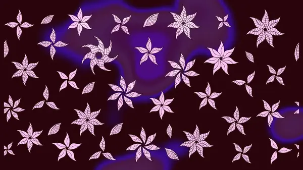 Şirin karalamalı çiçek desenli çizim. Eskiz tarzı kahverengi renklerde. Raster illüstrasyonu. Raster illüstrasyonu. El yapımı çiçek ve bitki koleksiyonu.