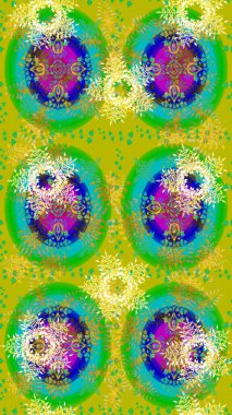 Renkli elementlerle Raster ilginç desen.