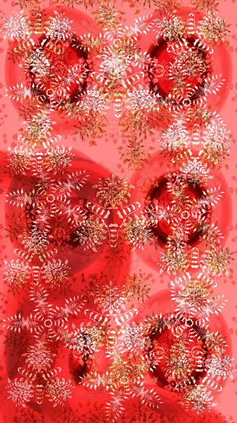 Yeni yıl kar tanesi. Güzel soyut kar tanesi raster tasarımı. Düz kar karalama ikonları, kar taneleri kırmızı, pembe ve turuncu renkli siluetler Noel afişi için, kartlar.