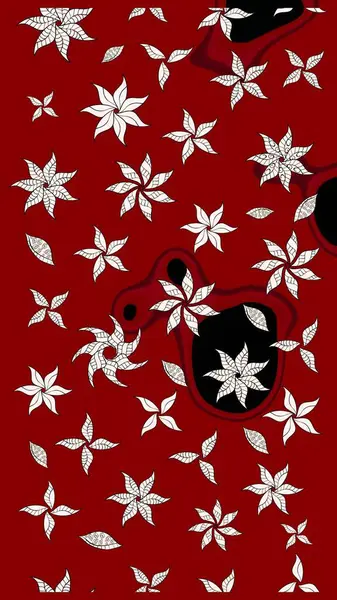 Raster illüstrasyonu. Çiçekler, dallar, bitkiler ve çiçekler. Güzel kumaş deseni. El çizimi.