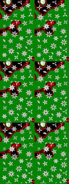 Raster illüstrasyonu. Güzel kumaş deseni. Bahar çiçekli güzel bir çiçek deseni..