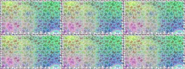 Erkekler, kızlar, elbiseler, duvar kağıtları için soyut, pürüzsüz desen. Raster illüstrasyonu. Fantezi sevimli illüstrasyon. Tarafsız, mavi ve gri arkaplandaki suluboya kelebeklerin.