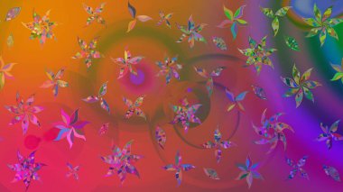 Karalama çiçekleri çizim kalıbı. Sanat, çiçeklere ilham verir ve arka plan bırakır. Raster deseni. Kahverengi el çizimi desen.