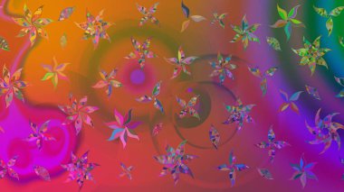 Raster Hip kumaş deseni. Eskiz Vintage Çiçek Deseni.