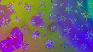 Mor renkli etnik çiçeklerle zarif bir eskiz şekli. Raster Çiçek İllüstrasyonu güzel tekstil..