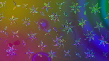 Raster illüstrasyonu. Küçük çiçekteki sevimli çiçek deseni. Güzel kumaş deseni. Güzel karalamalı çiçek deseni çiz..